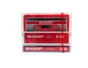 Аудиокассета SHARP R-90 красная в прозрачной упаковке