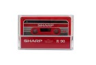 Аудиокассета SHARP R-90 красная в прозрачной упаковке