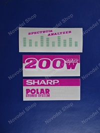 Aufkleber für Kassettenhalter &quot;SHARP ZP(BK) Polar&quot;