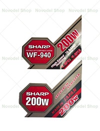Autocollants pour magnétophones &quot;SHARP WF-940&quot;