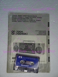 Manual + casete de demostración para grabadora &quot;SHARP GF-700&quot;