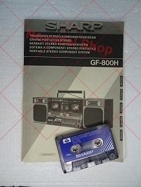 Manual + casete de demostración para grabadora &quot;SHARP GF-800H&quot;