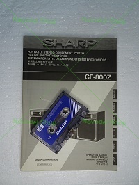 Manual + casete de demostración para grabadora &quot;SHARP GF-800Z&quot;