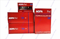 Casetes de audio &quot;AGFA FeI 90 FERROCOLOR HD&quot; en caja