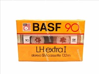 Casete de audio BASF LH extra I 90 amarillo