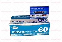 Cassettes audio &quot;Maxell LN60 For Music Recording&quot; dans une boîte