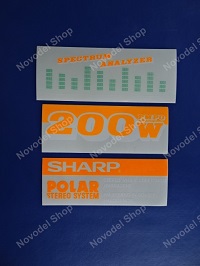 Stickers for cassette holders of tape-recorder SHARP WF-939ZP(BK) Polar