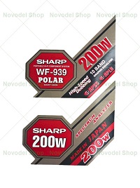 Speaker stickers for SHARP WF-939ZP(BK) Polar tape recorders