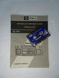 Manual + casete de demostración para grabadora &quot;SHARP SL-939&quot;